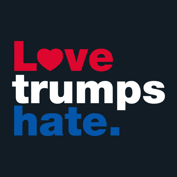 Love Trumps Hate sign