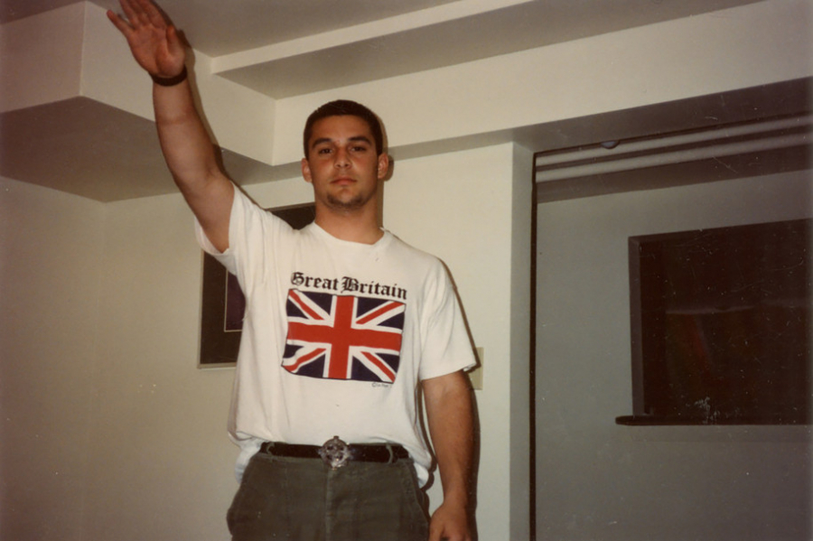 Young Picciolini giving Nazi salute